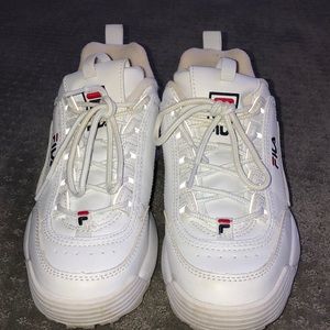 Fila white chunky sneakers